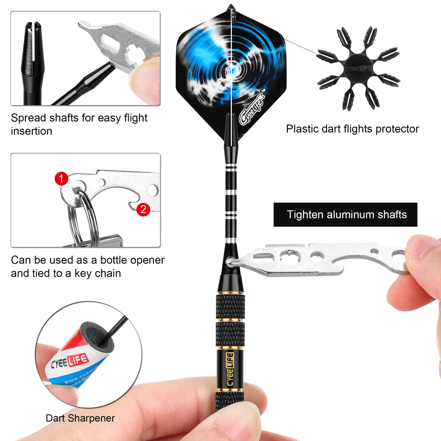 Brass steel tip darts set 24g