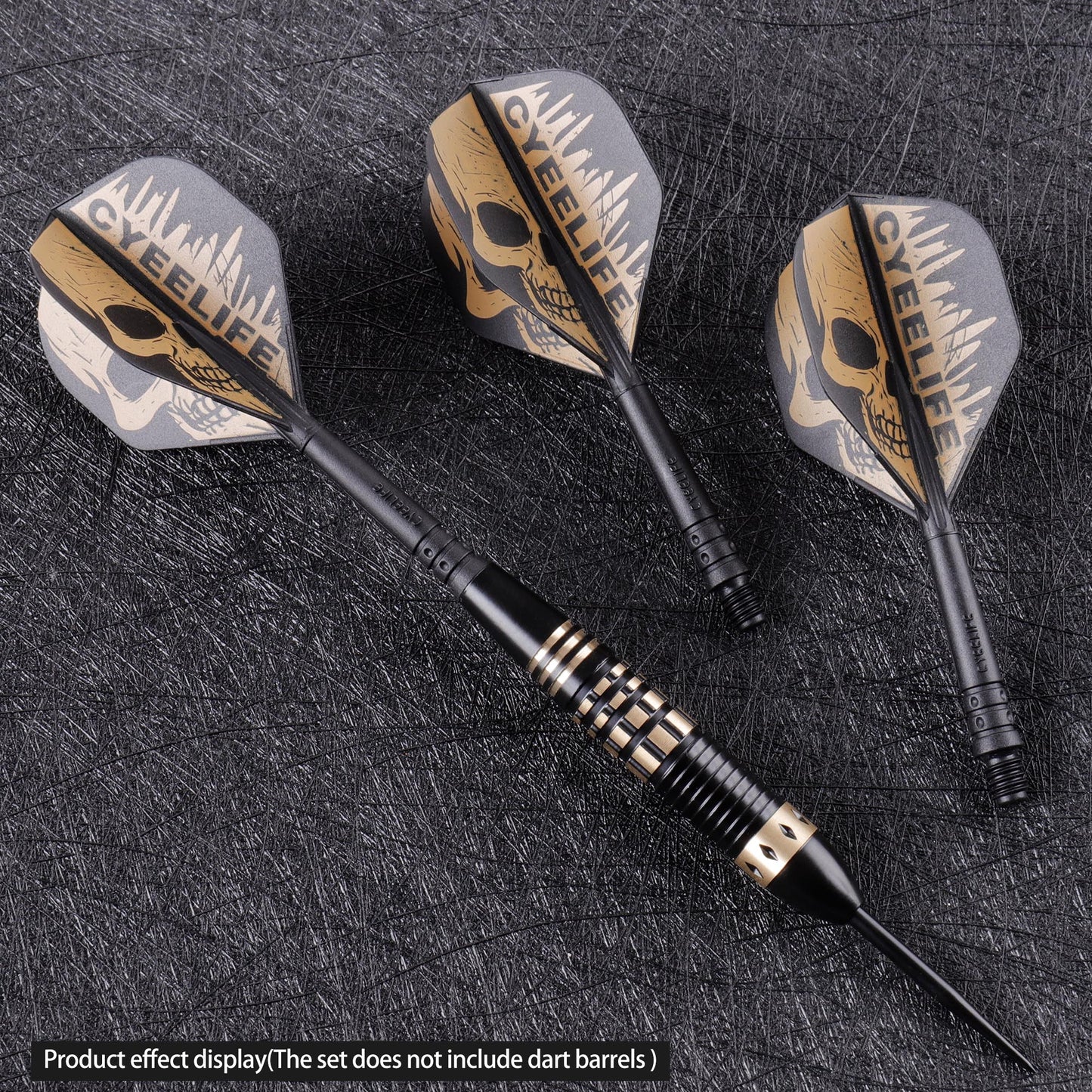 CF02C Skull Printed Integrated Dart Flights 2BA