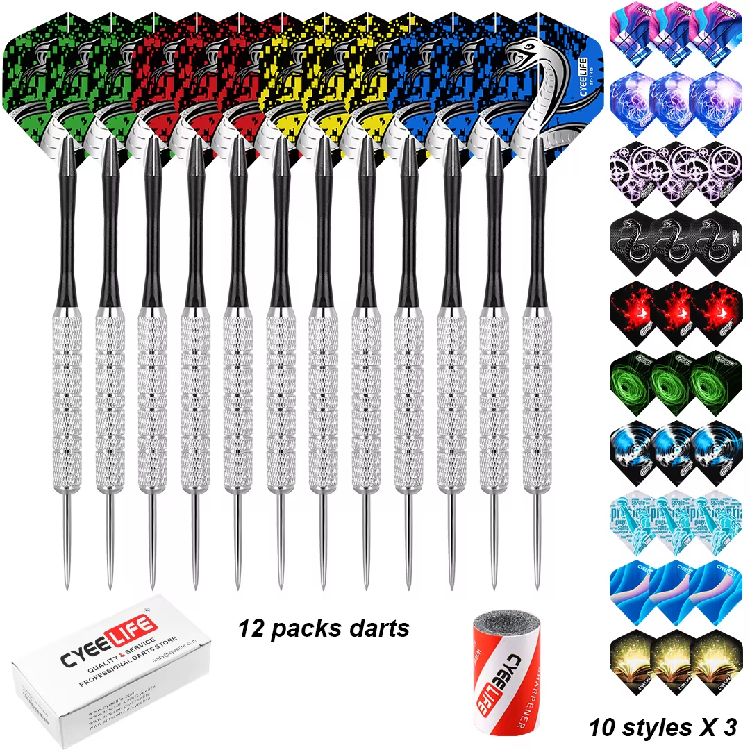ZB01 -20g dart 12pcs Steel Tip Darts Set Nylon Shafts PET Flights Sharpener Home entertainment dart