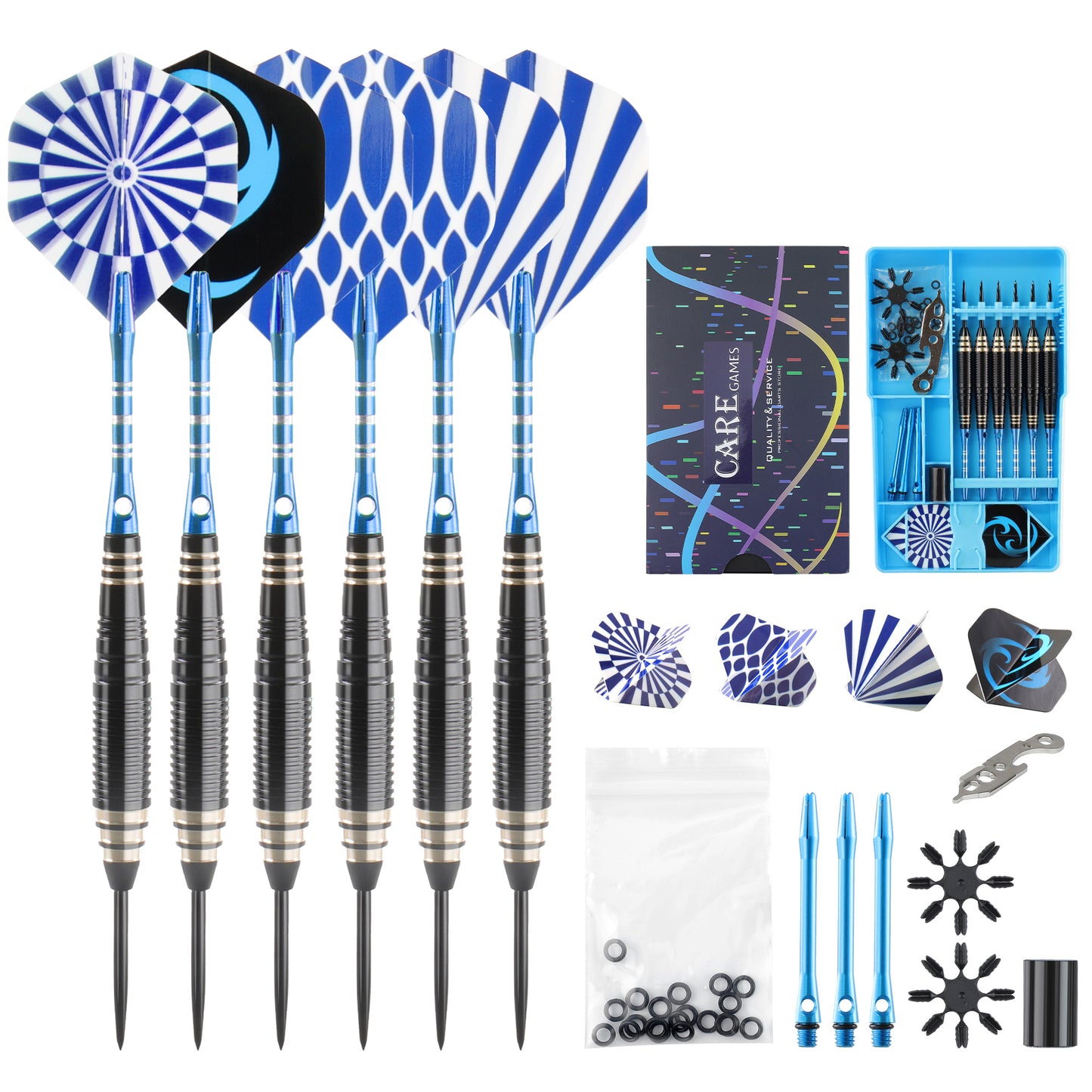 Steel tip darts with case 26g