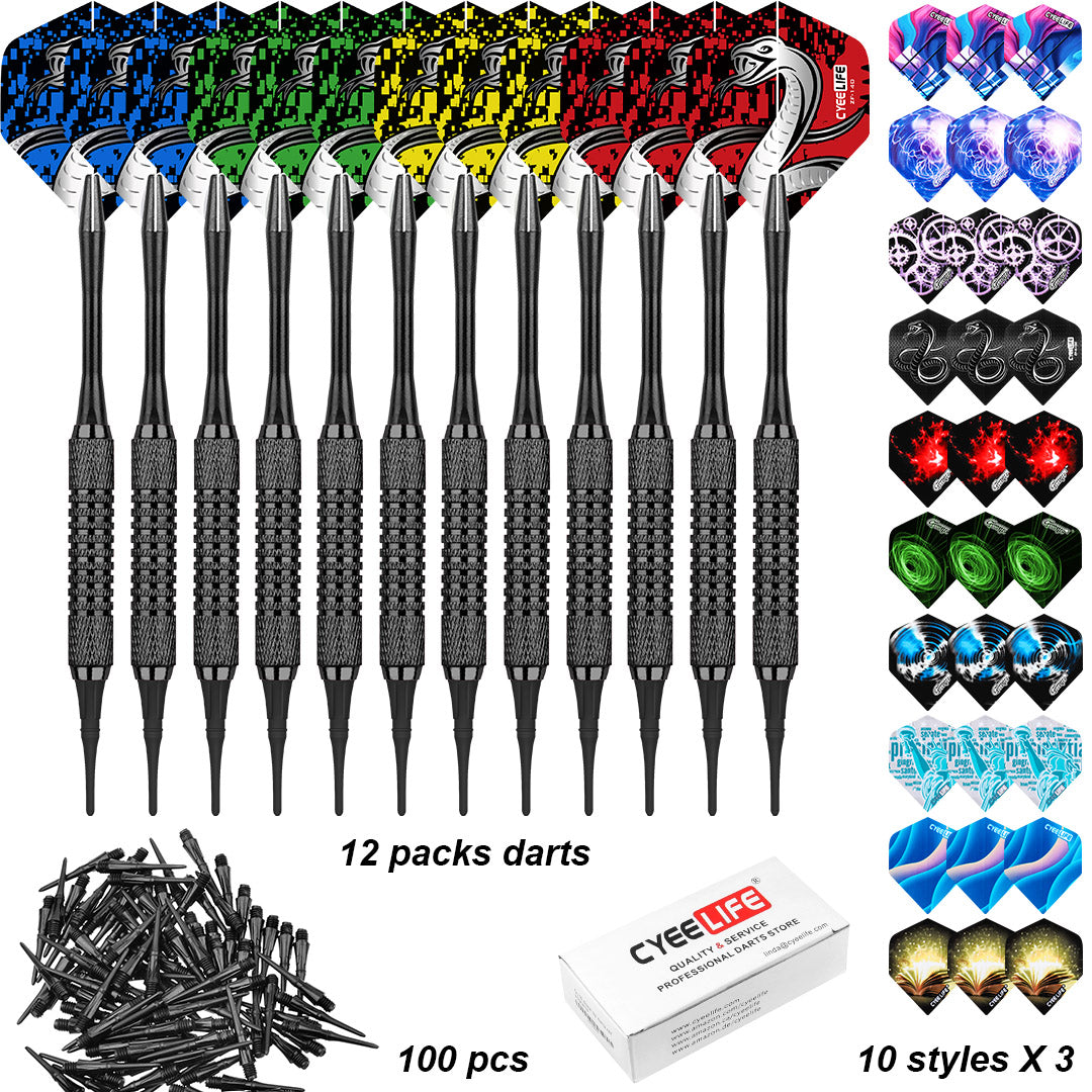 Soft Tip Darts 16g with Extra accessories,12pcs
