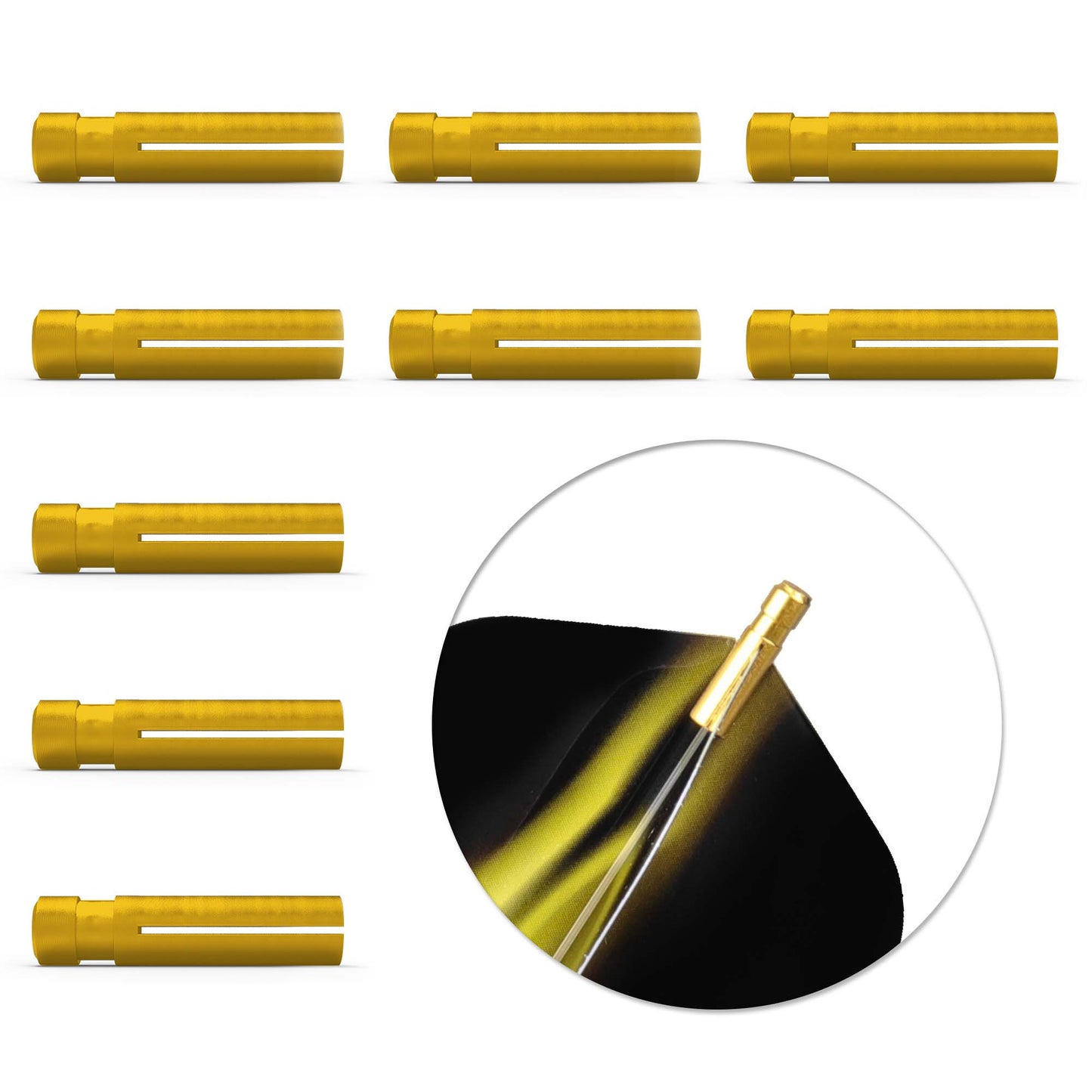 ZL09B Aluminum Dart Flight Protectors 9pcs black/silver/gold