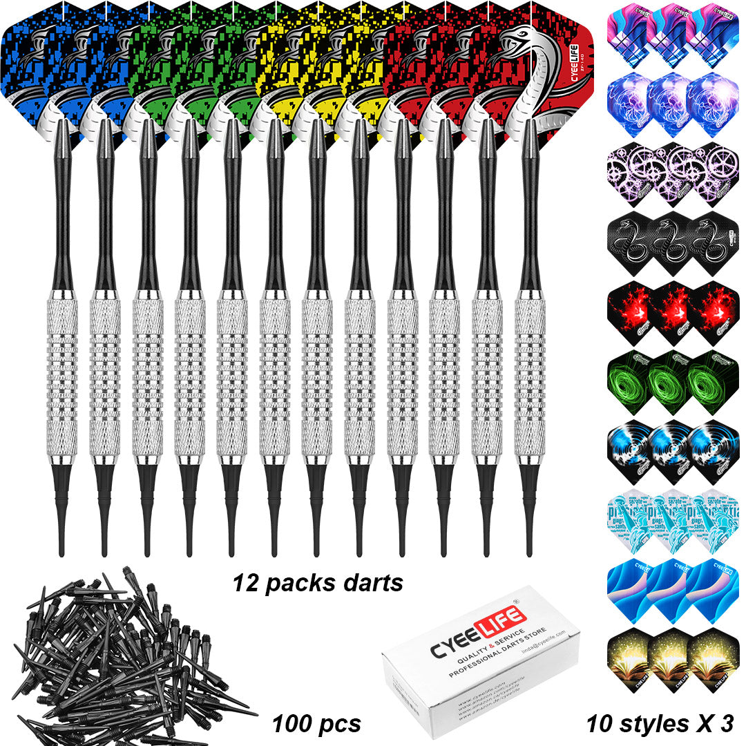 Soft Tip Darts 16g with Extra accessories,12pcs