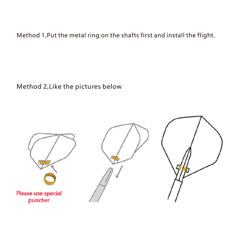 Joints toriques métalliques à ressort ZL11A pour tiges en plastique de fléchettes, 100/300 pièces