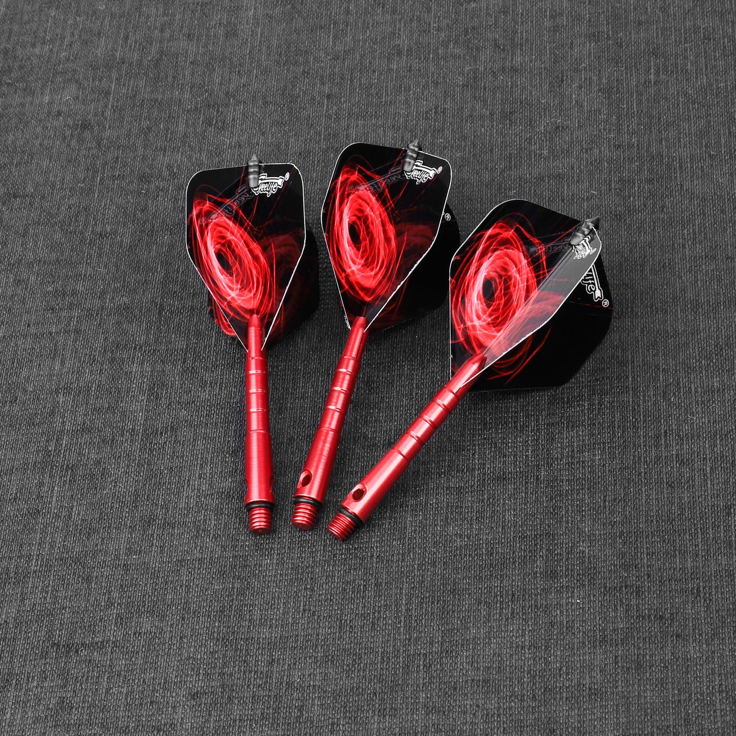 Dart Accessories kit,15 Dart Flights+12 Fat Aluminium Shafts+Sharpener+2 Tools+50 Rubber Rings+16 Flight Protectors