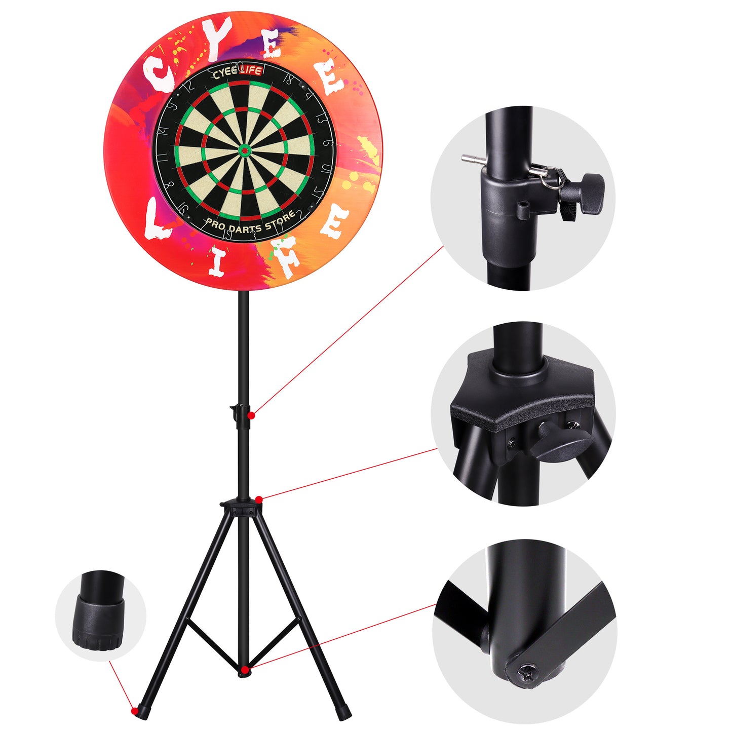 ZD04A Dartboard stand with carrying bag for steel and soft dart games,FREE SHIPPING
