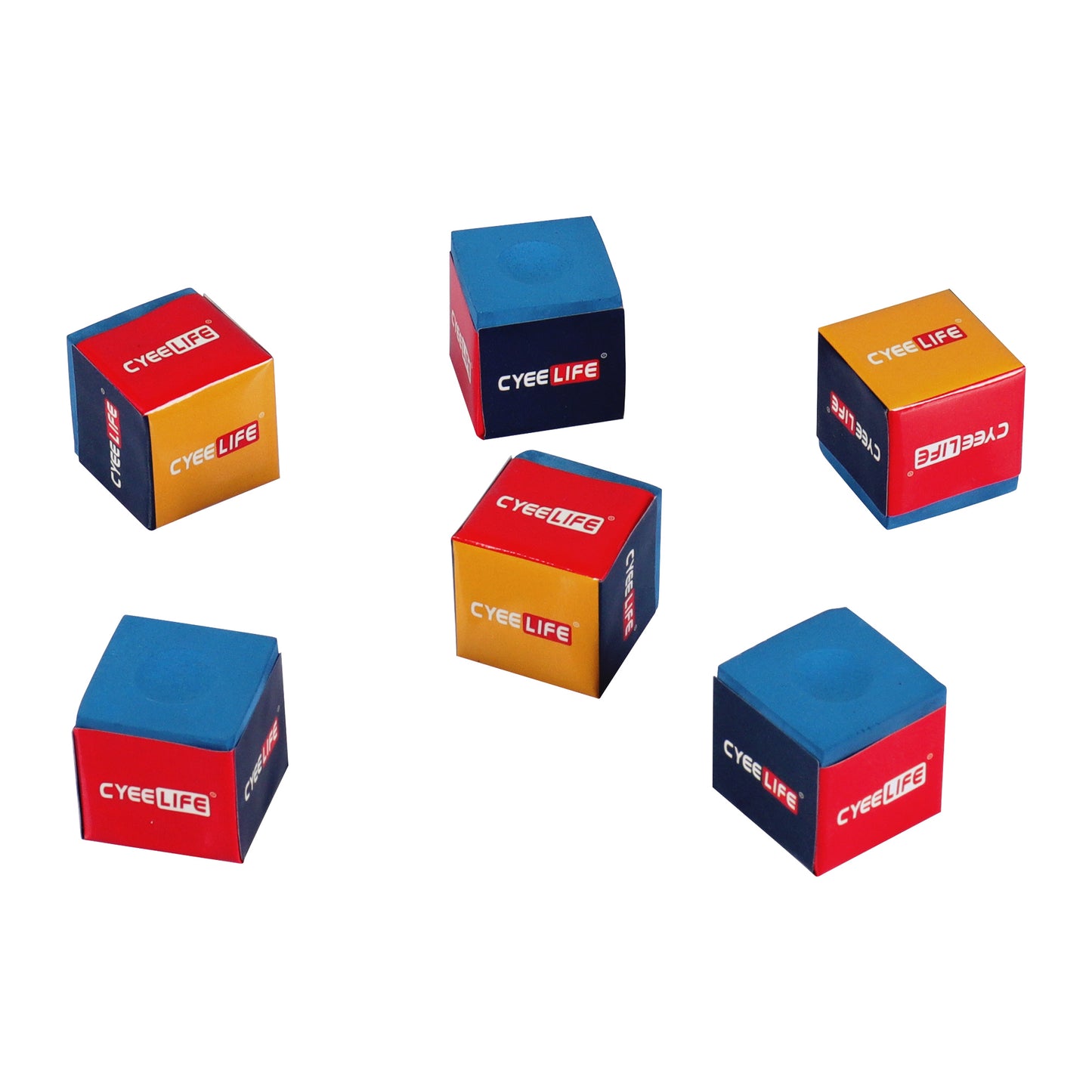 TC01A Billiard Chalk Blue,Pool Table Accessories for Table Billiards 6pcs of 1 pack