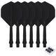 CF02A Arbres et ailettes de fléchettes intégrés en plastique 70 mm 6 pièces 2BA, S/M/L