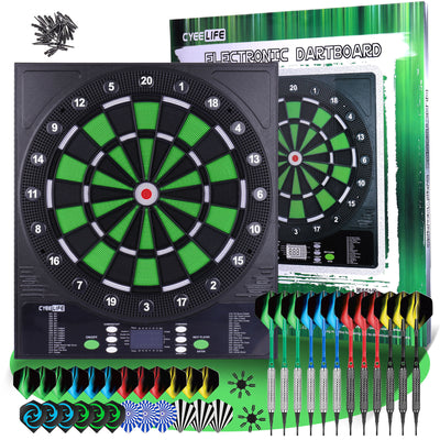 ZD01G Green Electronic dart board with Plastic darts