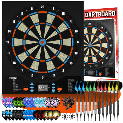 ZD01G Rot &amp; Blau Elektronisches Dartboard-Set mit 12 Darts
