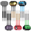 Darts Metal Tip, 18 Pieces Professional Steel Darts, Steel Darts Set with Shaft and Flights, for Beginners and Hobbyists 18g