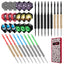 Darts Metal Tip, 18 Pieces Professional Steel Darts, Steel Darts Set with Shaft and Flights, for Beginners and Hobbyists 18g