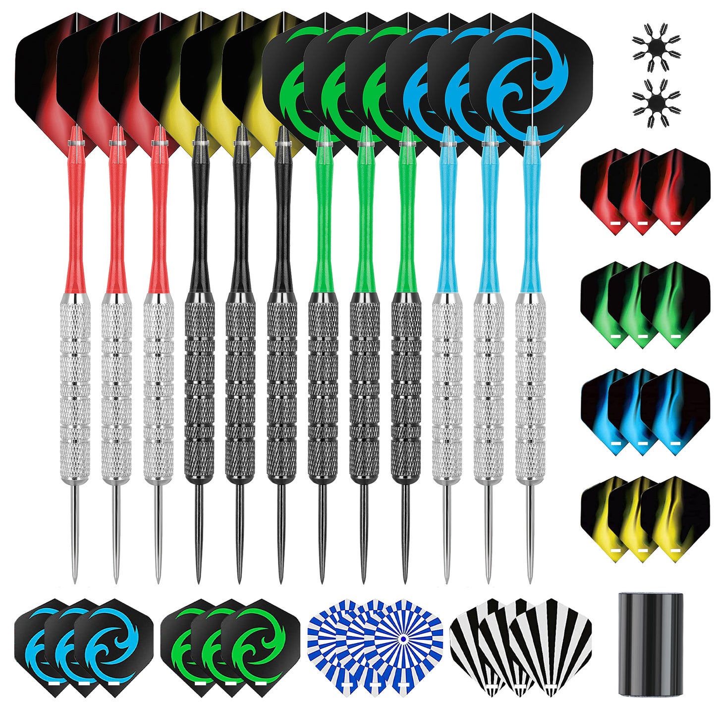 ZB01 -20g dart 12pcs Steel Tip Darts Set Nylon Shafts PET Flights Sharpener Home entertainment dart