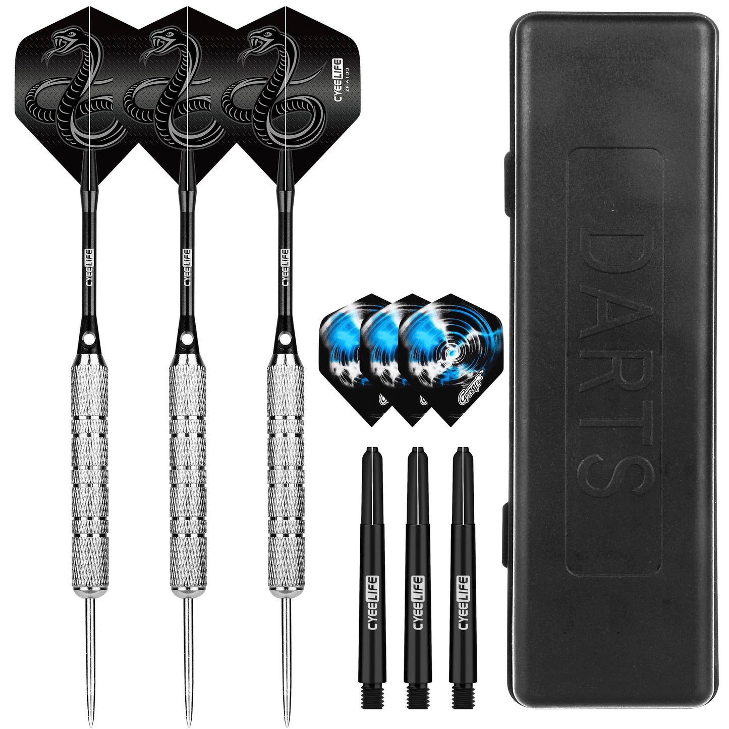 ZB01 Steel tip DARTS SET 20G with plastic dart case and Extra accessories
