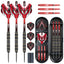 ZF02 28g Brass Steel Tip Darts Set of 3 with Sharpening Stone, 6 PC Shafts, 6 PET Flights