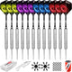 12 Pack Steel Tip Darts, Professional Metal Dart Set with 12 Premium Aluminum Shafts and 4 Style PET Flights and Sharpener,24Grams