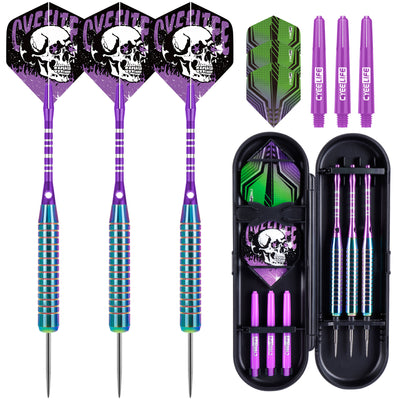 ZF10E 23g Brass Darts Set – Professional 3-Piece Dart Kit with Aluminum & PC Shafts, 6 PTE Flights, Storage Case, 154mm
