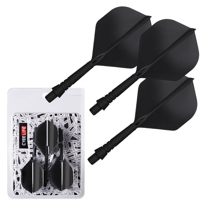 CF02A Plastic Integrated Dart shafts and Flights 3pcs 2BA, S/M/L