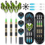 ZF05E 23g Brass Steel Tip Darts Set of 3 with Case, 6 PC Shafts, 6 PET Flights, Sharpener & 8 Protectors