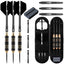 ZF05F 24g Brass Steel Tip Darts Set of 3 with Sharpener, 3 Aluminum + 3 PC Shafts, 6 PTE Flights