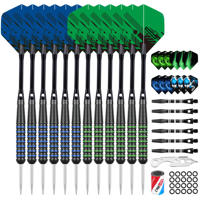 22g Steel tip darts set with Aluminum shafts,12PCS