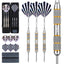ZF02 24g Brass Steel Tip Darts Set of 3 with Case, 3 Aluminum + 3 PC Shafts, 6 PET Flights, 4 Colors