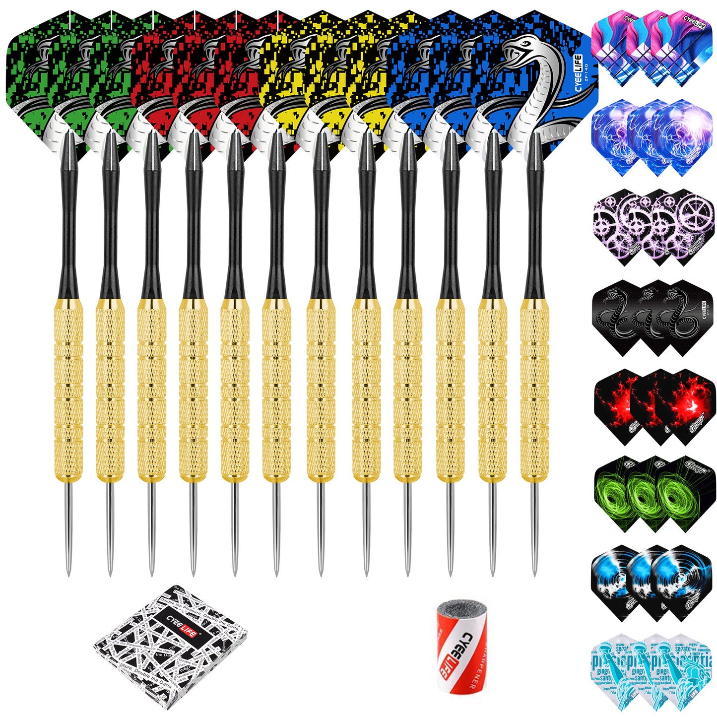 ZB01 -20g dart 12pcs Steel Tip Darts Set Nylon Shafts PET Flights Sharpener Home entertainment dart