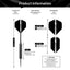 ZB01 -40g Steel Darts with case&Alu Shafts,Professional bar darts steel tip set （Dart Barrels 38g）