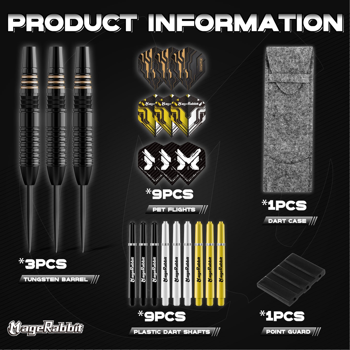 ZF06A MageRabbit 21g Brass steel tip darts set