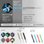 Darts Metal Tip, 18 Pieces Professional Steel Darts, Steel Darts Set with Shaft and Flights, for Beginners and Hobbyists 18g