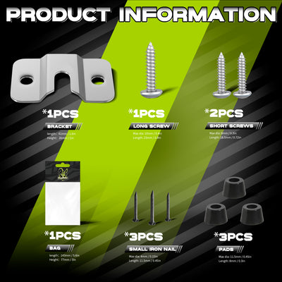 MageRabbit ZD06D Dartboard Bracket kit,Silver Wall Hanging board Fixing Kit,1 set