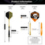 ZF10C 22g Brass Steel Tip Darts Set of 3, 3 Aluminum + 3 PC Shafts, 6 PTE Flights, Case, 169mm