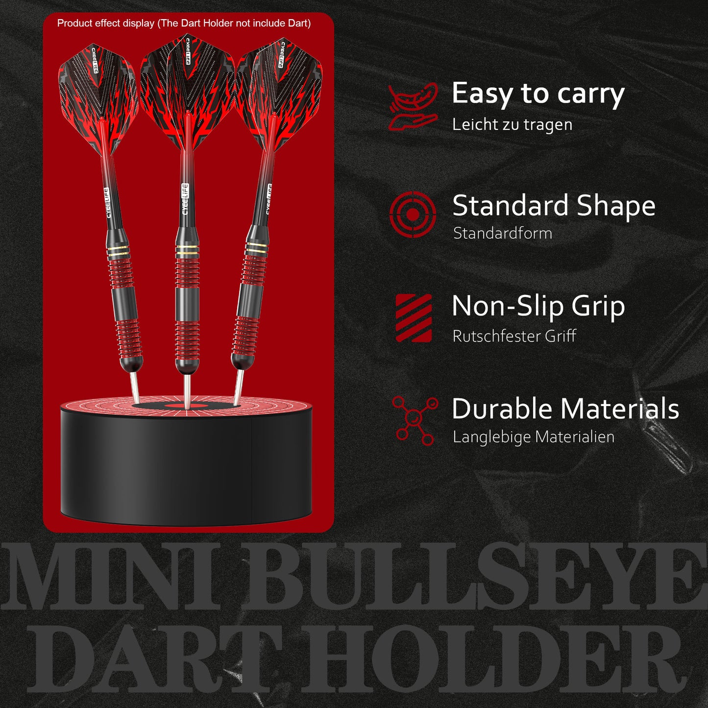 ZL13G Mini Sisal Dartboard(Not EVA) For Steel & Soft darts holder