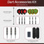ZF10A 28g Brass Steel Tip Darts Set of 3, 3 Aluminum + 3 PC Shafts, 6 PTE Flights, Case & Sharpener, 163mm