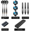 ZF09 26g Brass Steel Tip Darts Set of 3, 3 Aluminum + 3 PC Shafts, 6 PTE Flights, Case & Sharpener