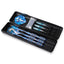 ZF02 24g Brass Steel Tip Darts Set of 3 with Case, 3 Aluminum + 3 PC Shafts, 6 PET Flights, 4 Colors