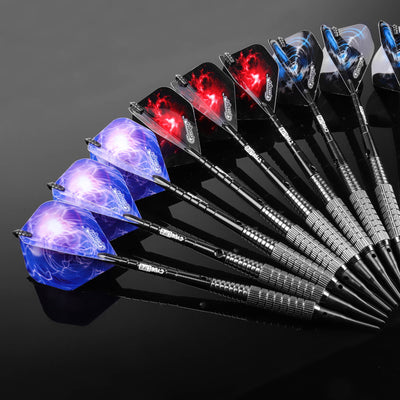 Soft Tip Darts 16/18/20g with extra accessories,black/silver