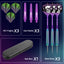ZF10E 23g Brass Darts Set – Professional 3-Piece Dart Kit with Aluminum & PC Shafts, 6 PTE Flights, Storage Case, 154mm