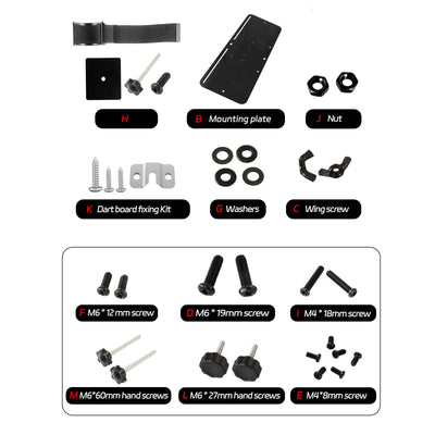 ZD04-2 Metal Mounting plate with Complete set of screws for ZD04A Dart stand