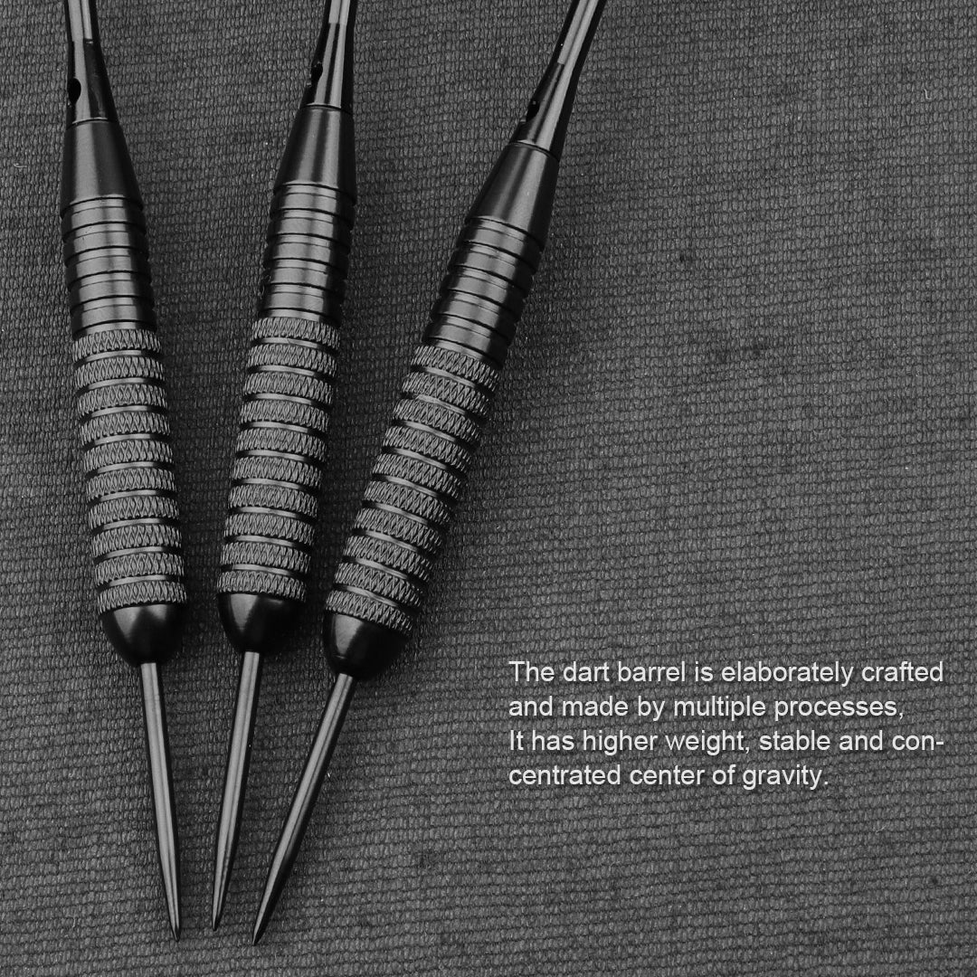 ZB02 Steel tip DARTS SET 28G with plastic dart case and Extra accessories （Dart barrel 26g )