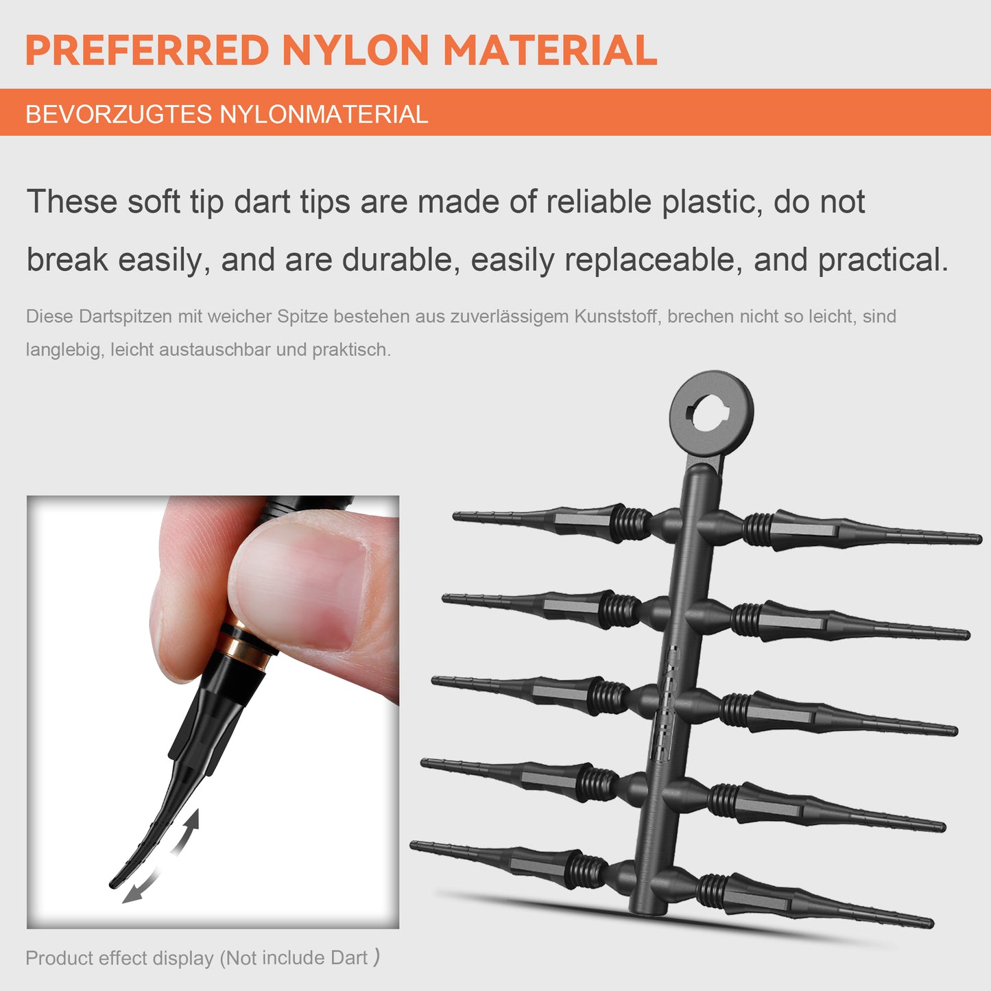CL09 Plastic dart points 2BA with Straight Plastic Wrench