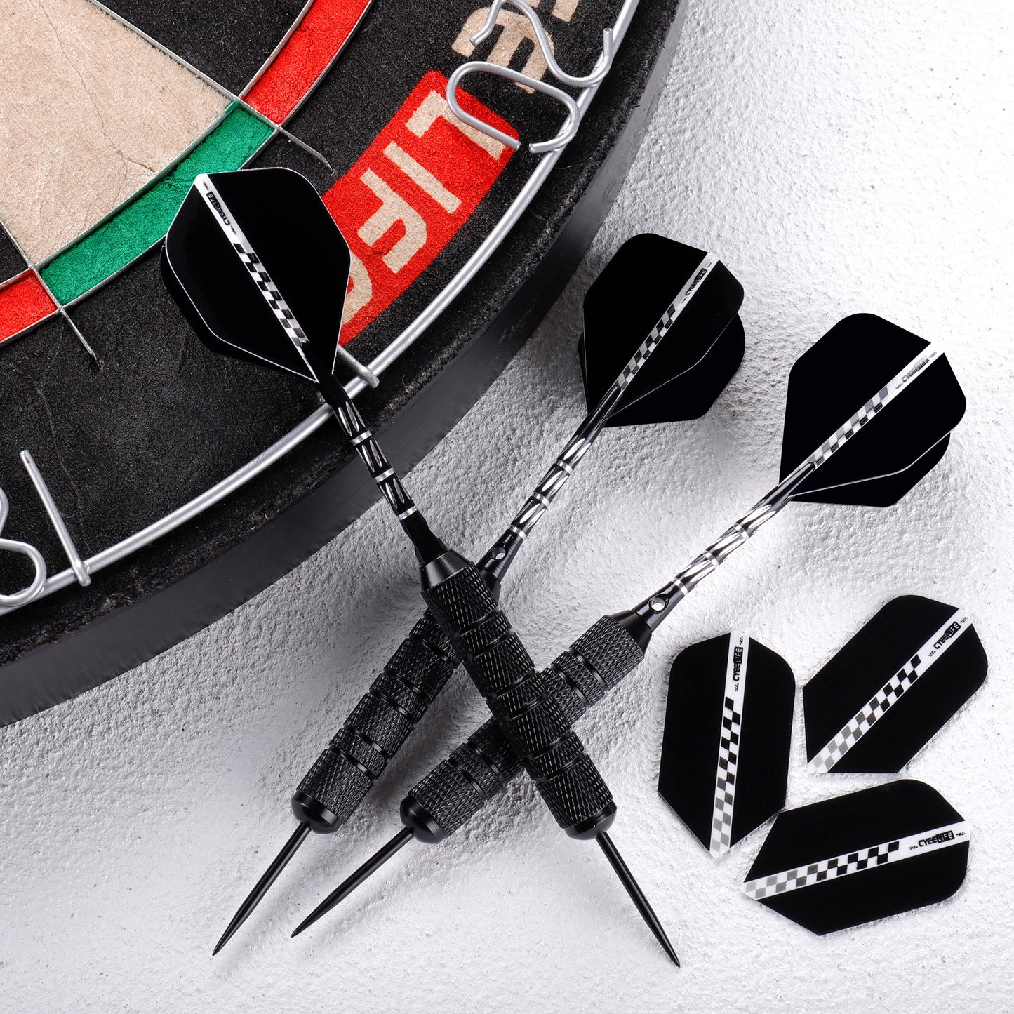 ZB01 -40g Steel Darts with case&Alu Shafts,Professional bar darts steel tip set （Dart Barrels 38g）