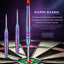 ZF09 26g Rainbow Brass Steel Tip Darts Set of 3 with Case, Sharpener, 3 Aluminum + 3 PC Shafts, 6 Standard + 3 Speed PTE Flights