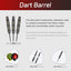 ZF10A 28g Brass Steel Tip Darts Set of 3, 3 Aluminum + 3 PC Shafts, 6 PTE Flights, Case & Sharpener, 163mm