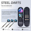 ZF10B 25g Black Brass Steel Tip Darts Set of 3, 3 Aluminum + 3 PC Shafts, 6 PTE Flights, Case & Sharpener, 166mm