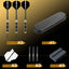 ZF05F 24g Brass Steel Tip Darts Set of 3 with Sharpener, 3 Aluminum + 3 PC Shafts, 6 PTE Flights