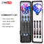ZB02 Steel tip DARTS SET 28G with plastic dart case and Extra accessories （Dart barrel 26g )