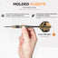 ZF10D 26g Black Brass Steel Tip Darts Set of 3, Integrated Flights, Case & Sharpener, 156mm