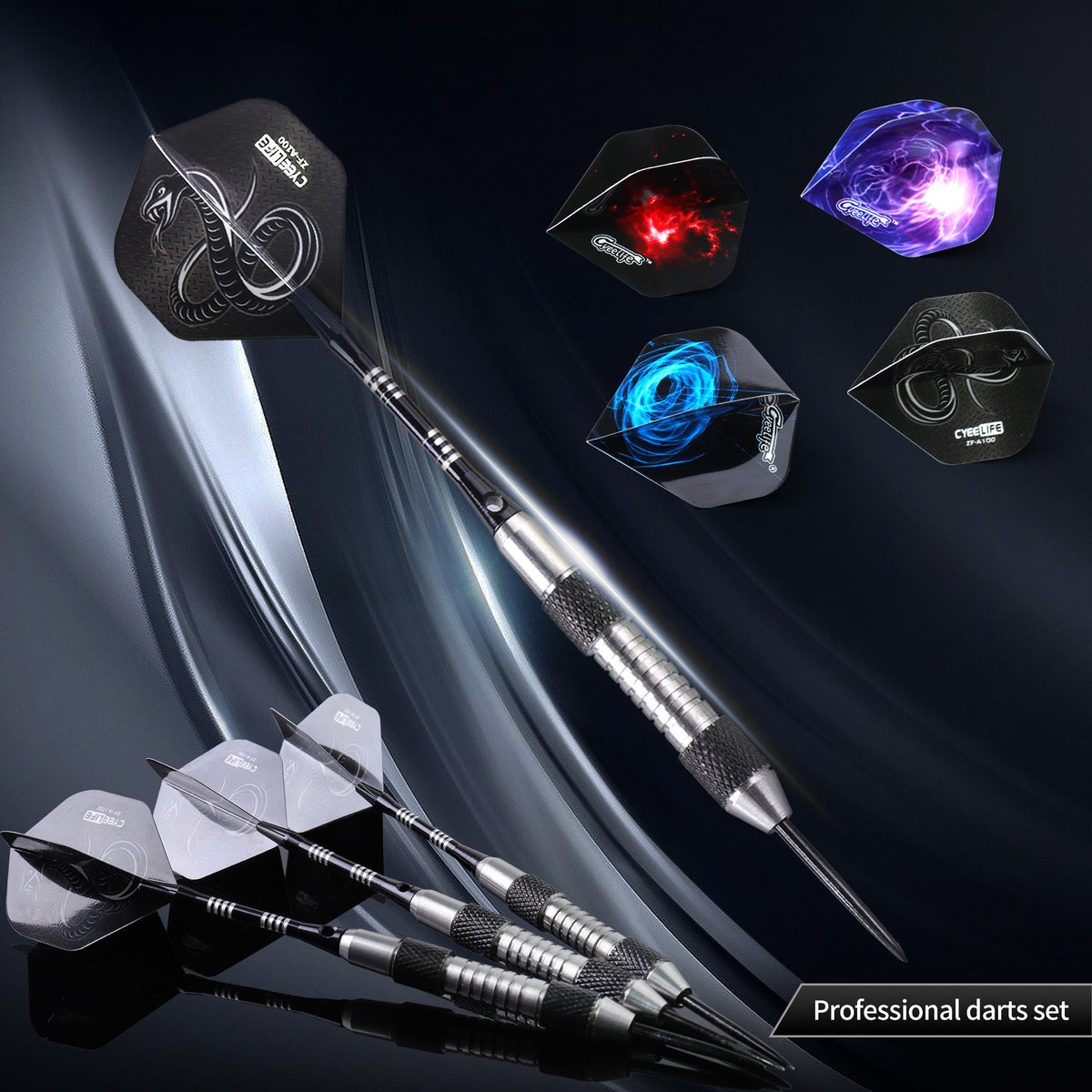 10 Stuks Stalen Tip Dartset – 22 Gram, Aluminium Schacht, Professionele Kwaliteit