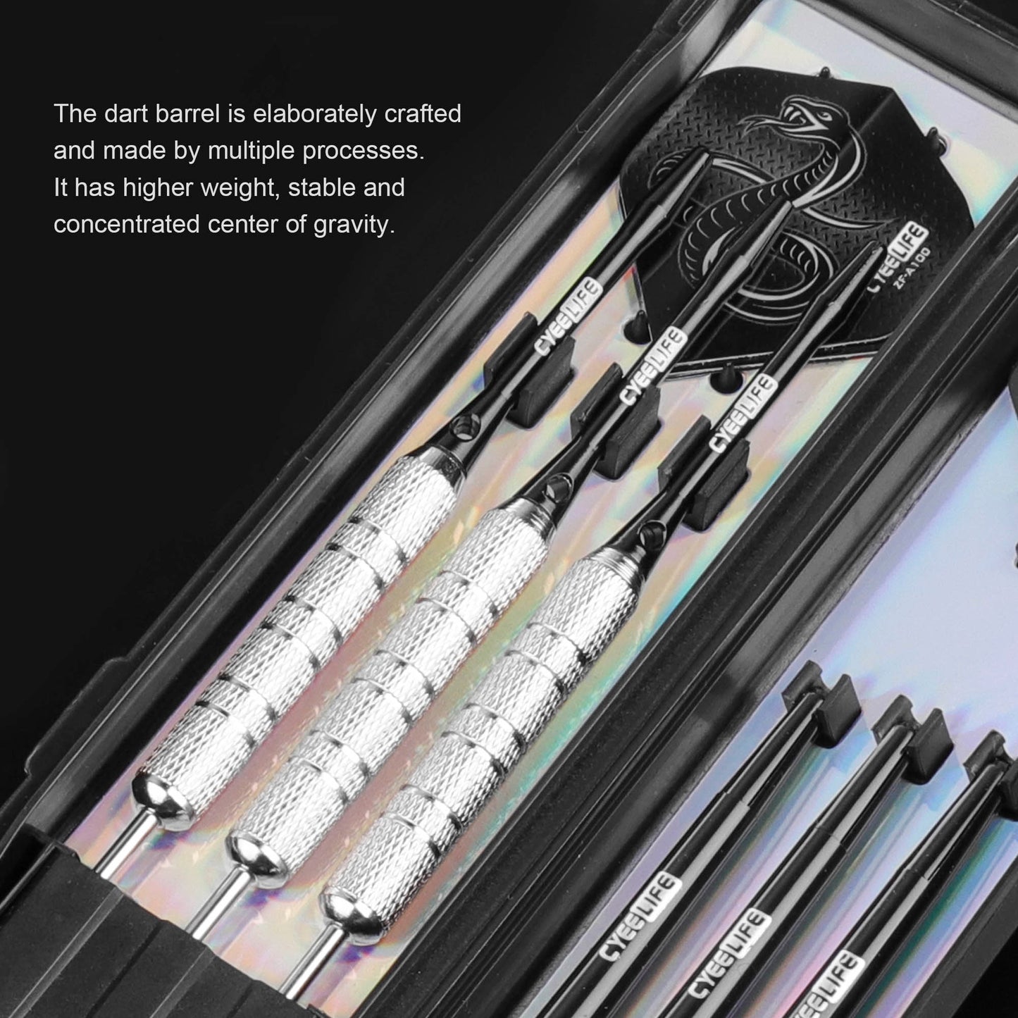 ZB01 Steel tip DARTS SET 20G with plastic dart case and Extra accessories